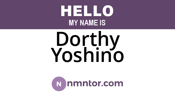 Dorthy Yoshino