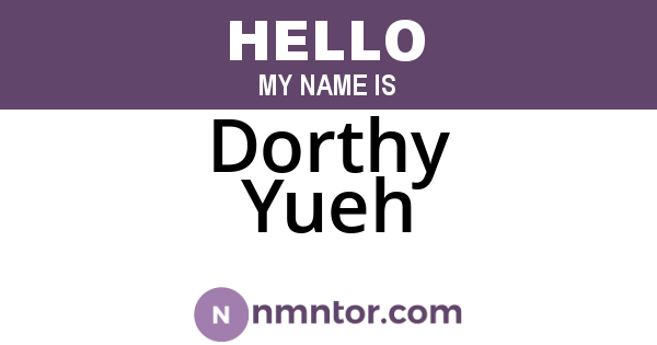 Dorthy Yueh