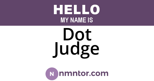Dot Judge