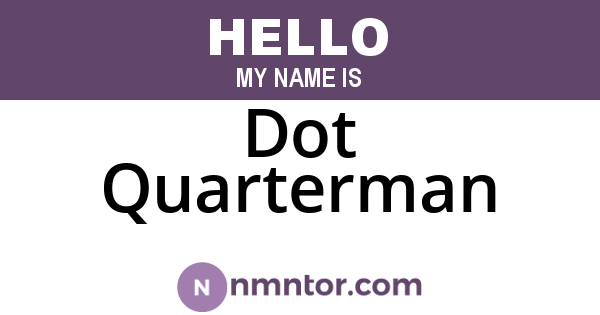Dot Quarterman