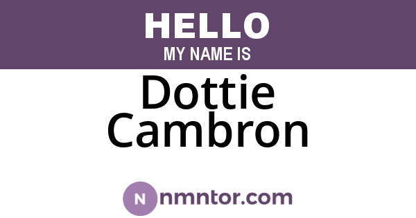 Dottie Cambron