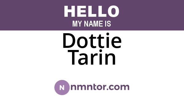 Dottie Tarin