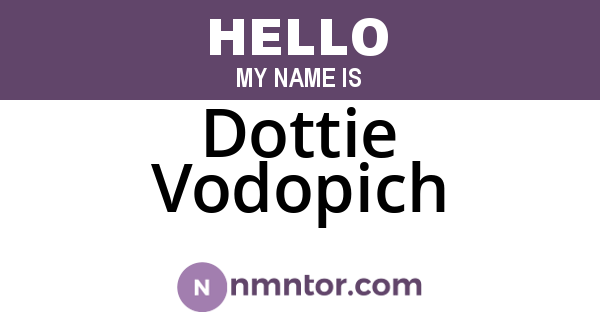 Dottie Vodopich