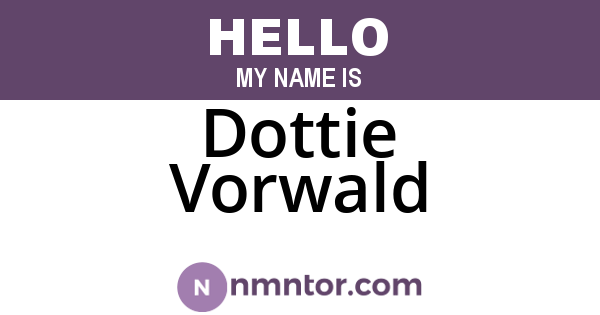 Dottie Vorwald