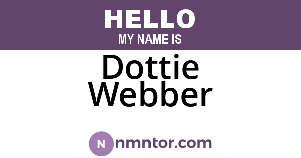 Dottie Webber