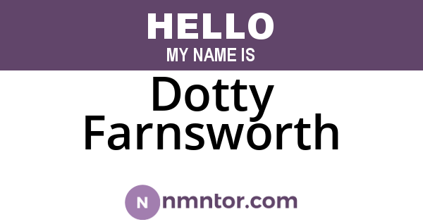 Dotty Farnsworth