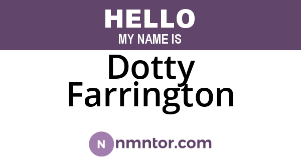 Dotty Farrington