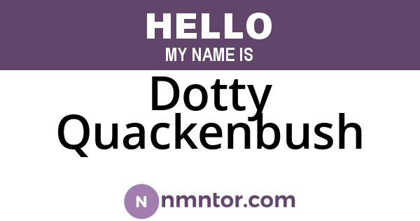 Dotty Quackenbush