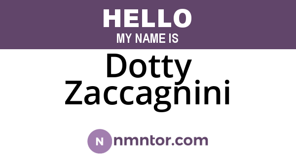 Dotty Zaccagnini