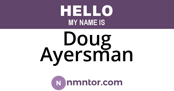 Doug Ayersman