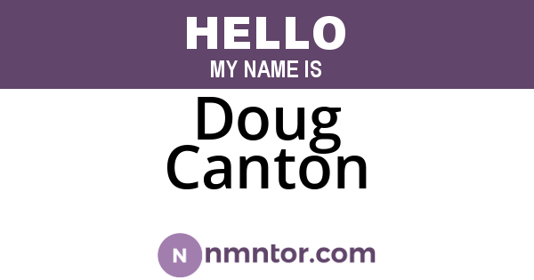 Doug Canton