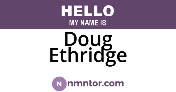 Doug Ethridge