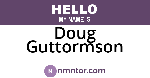 Doug Guttormson
