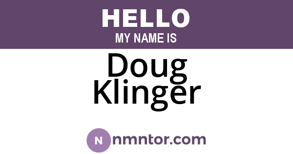 Doug Klinger