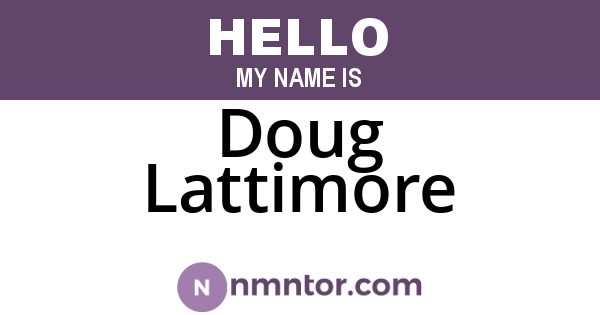 Doug Lattimore