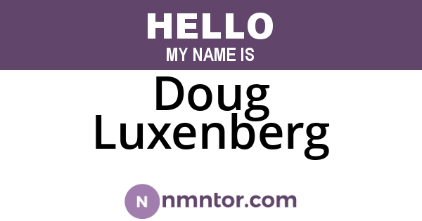 Doug Luxenberg