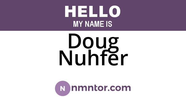 Doug Nuhfer