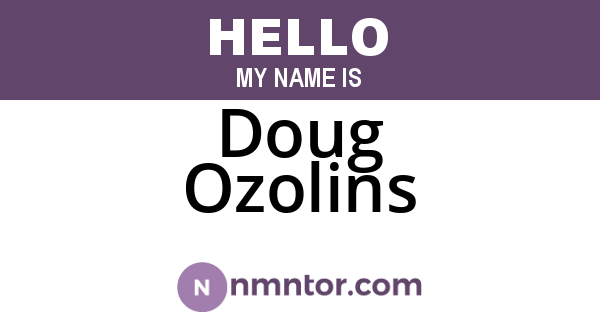 Doug Ozolins