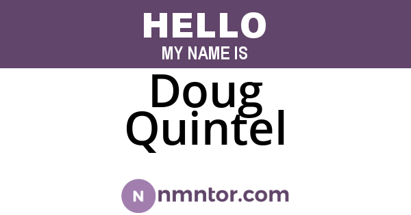 Doug Quintel