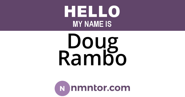Doug Rambo