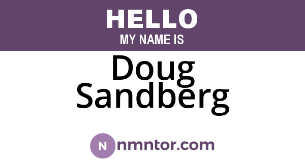 Doug Sandberg