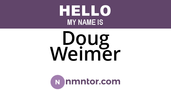 Doug Weimer