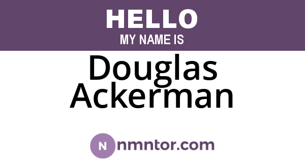 Douglas Ackerman