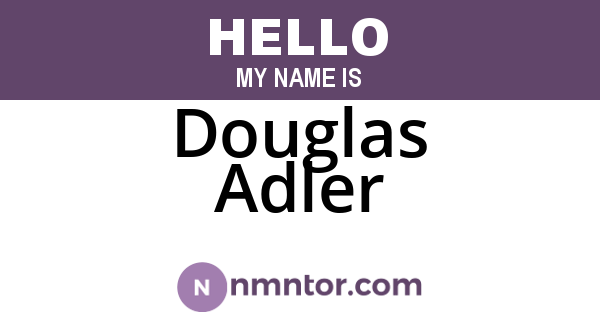 Douglas Adler