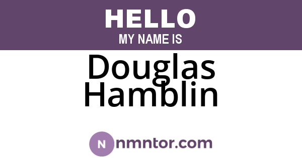 Douglas Hamblin