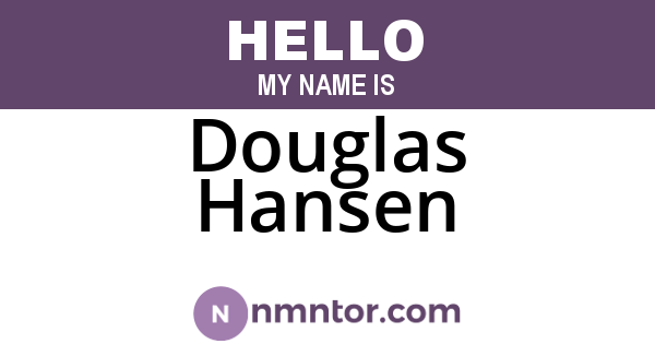 Douglas Hansen
