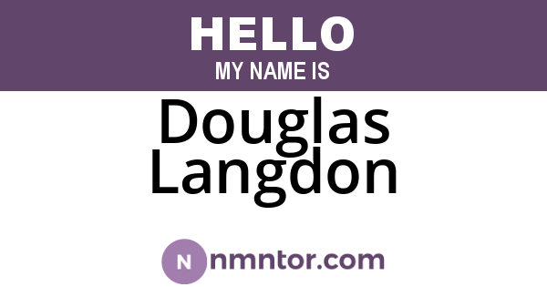 Douglas Langdon