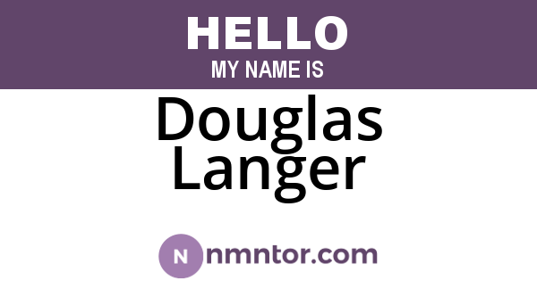 Douglas Langer