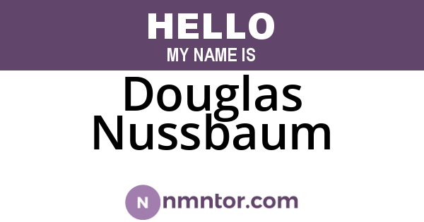 Douglas Nussbaum