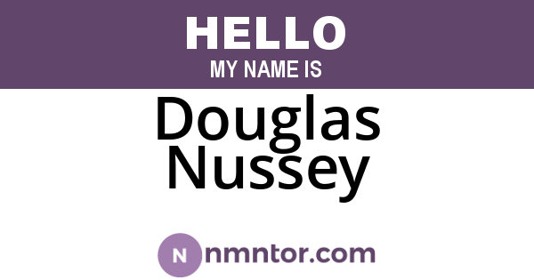 Douglas Nussey