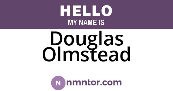 Douglas Olmstead