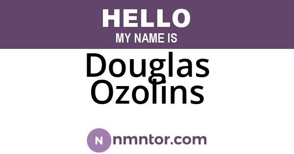 Douglas Ozolins