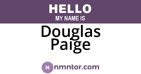 Douglas Paige