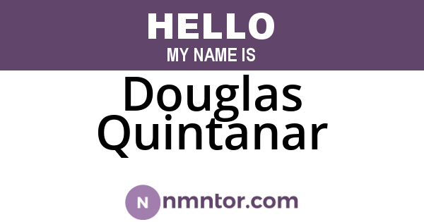 Douglas Quintanar