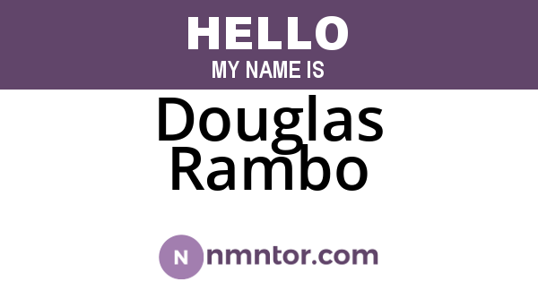 Douglas Rambo