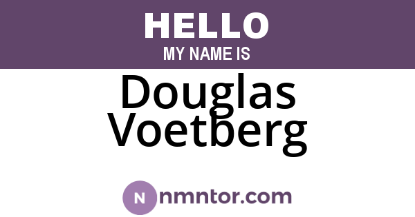 Douglas Voetberg