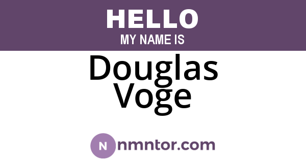 Douglas Voge