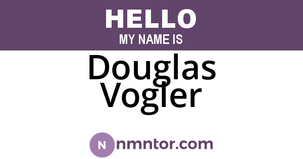 Douglas Vogler