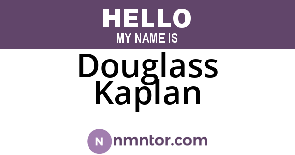 Douglass Kaplan