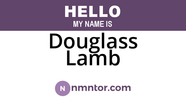 Douglass Lamb