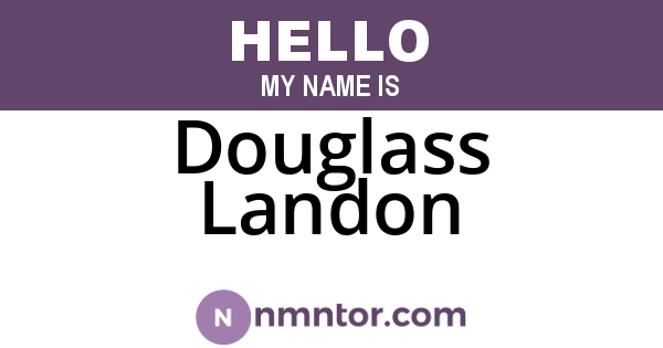 Douglass Landon