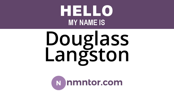 Douglass Langston