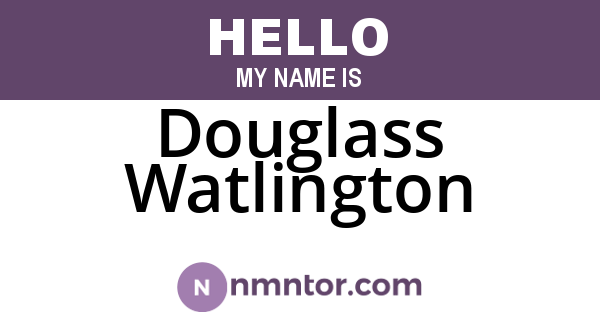 Douglass Watlington