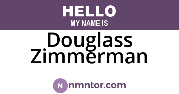 Douglass Zimmerman