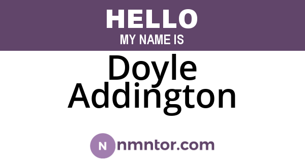 Doyle Addington