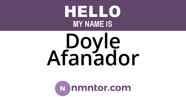 Doyle Afanador